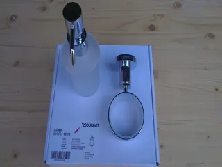 Duravit D-Code Seifenspender für Wandmontage chrom, Glas matt