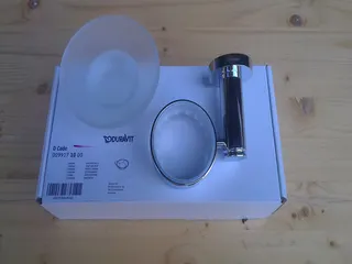 Duravit D-Code Seifenschale links, chrom, Glas matt