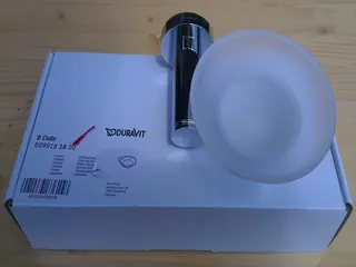 Duravit D-Code Seifenschale rechts, chrom, Glas matt