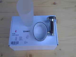 Duravit D-Code Glashalter links, chrom, Glas matt