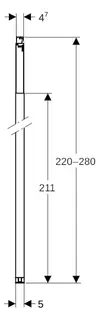 Geberit Duofix Ständer raumhoch H:220-280 cm – Bild 3