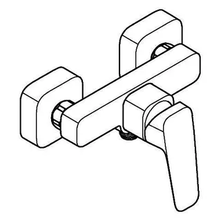 GROHE EH-Brausebatterie Cubeo 101824 Wandmontage chrom – Bild 3