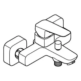 GROHE EH-Wannenbatterie Cubeo 101813 Wandmontage chrom – Bild 3