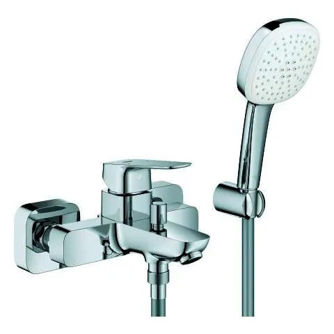 GROHE EH-Wannenbatterie Cubeo 101814 Wandmontage mit Brausegarnitur chrom