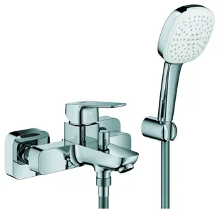 GROHE EH-Wannenbatterie Cubeo 101814 Wandmontage mit Brausegarnitur chrom – Bild 2