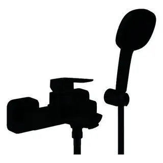 GROHE EH-Wannenbatterie Cubeo 101814 Wandmontage mit Brausegrt. matt black