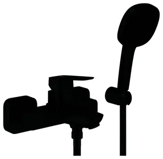 GROHE EH-Wannenbatterie Cubeo 101814 Wandmontage mit Brausegrt. matt black – Bild 2