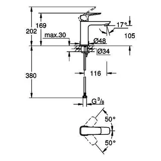GROHE EH-Waschtischbatterie Cubeo 101755 M-Size glatter Körper chrom – Bild 5