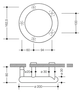 HEWI Trennwandgriff, a=100mm und 162,5mm aquablau – Bild 2