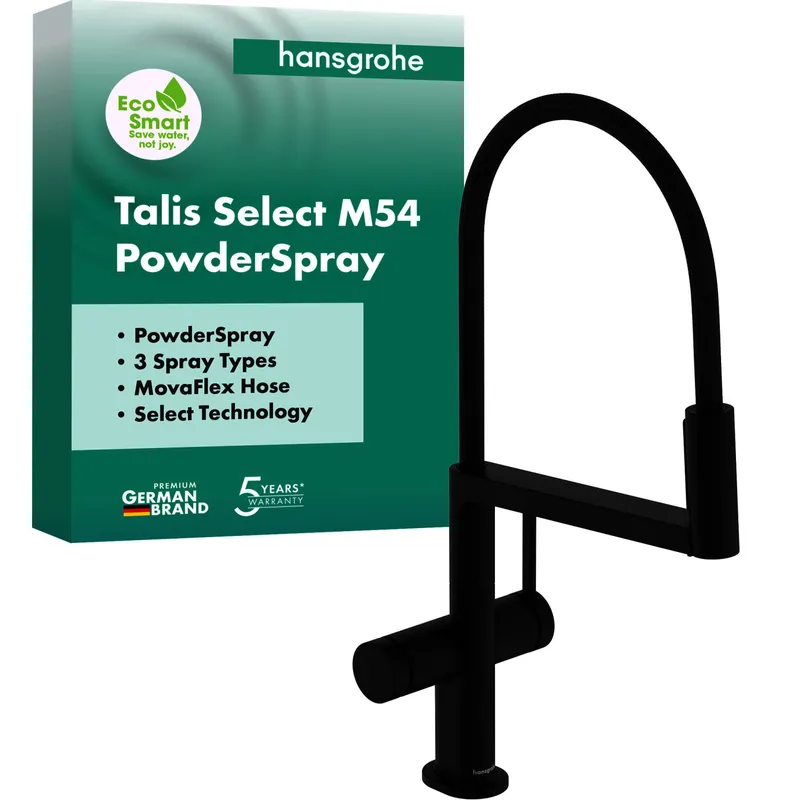 HG Spültischmischer Talis Select M54 PowderSpray 3jet mattschwarz