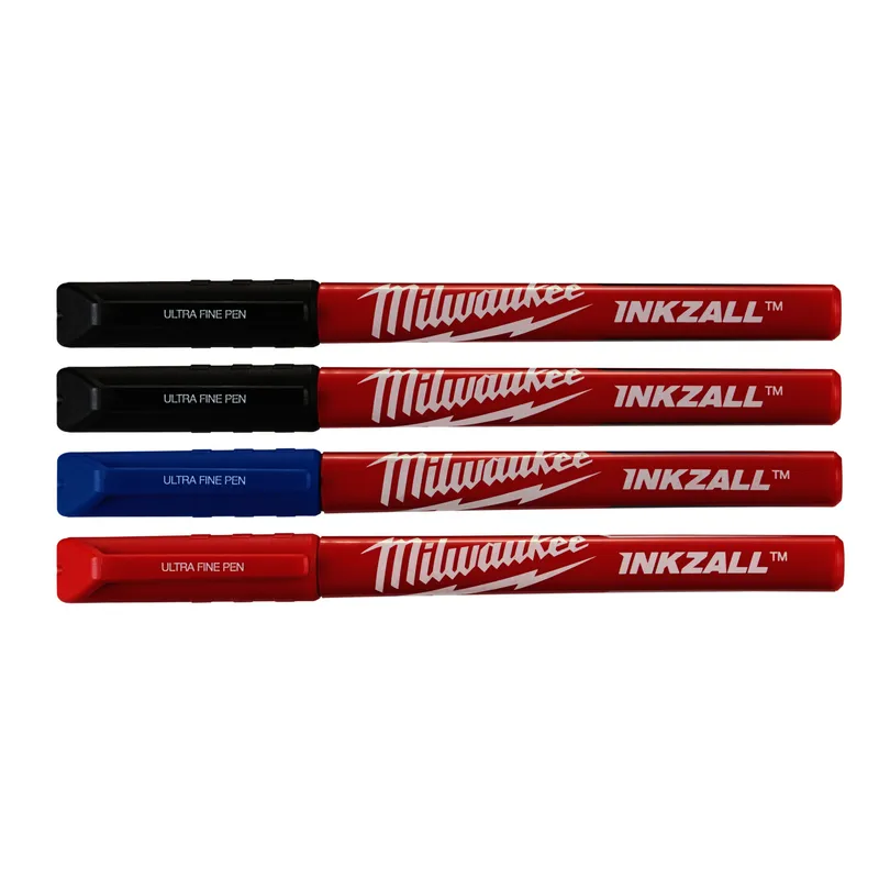 INKZALL Fineliner 2x schwarz, rot, blau