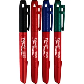 INKZALL Marker Set 4 teilig feine Spitze schwarz, rot, blau, grün – Bild 5