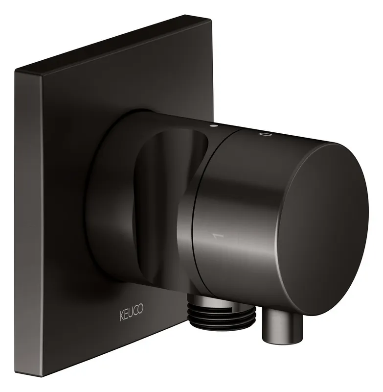 Keuco 2-Wege Ab-u.Umstellv.IXMO Comf.59557, Schlauchan./Brauseh.eckig,T-schwarz geb.