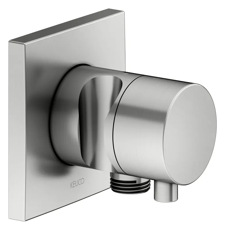Keuco 2-Wege Umstellv. IXMO Comfort 59556, Schlauchan./Brauseh.,eckig,Edels.-finish