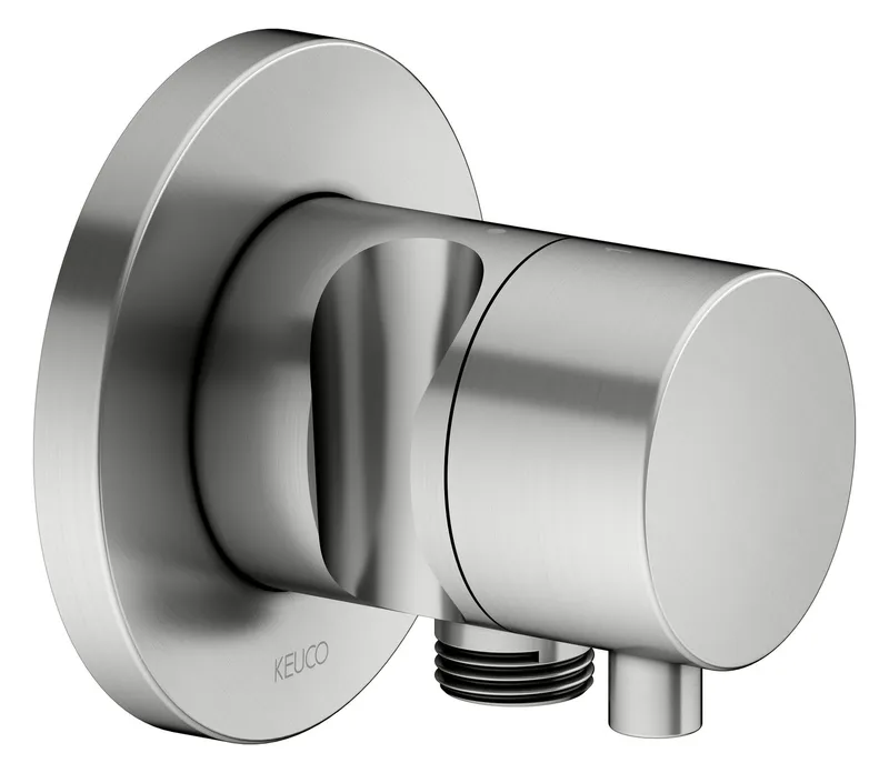 Keuco 2-Wege Umstellv. IXMO Comfort 59556, Schlauchan./Brauseh.,rund,Edelst.-finish