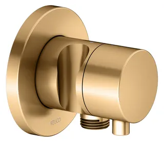 Keuco 2-Wege Umstellv. IXMO Comfort 59556, Schlauchan./Brauseh.,rund,Messing geb.