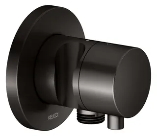 Keuco 2-Wege Umstellv. IXMO Comfort 59556, Schlauchan./Brauseh.,rund,T-schwarz geb.