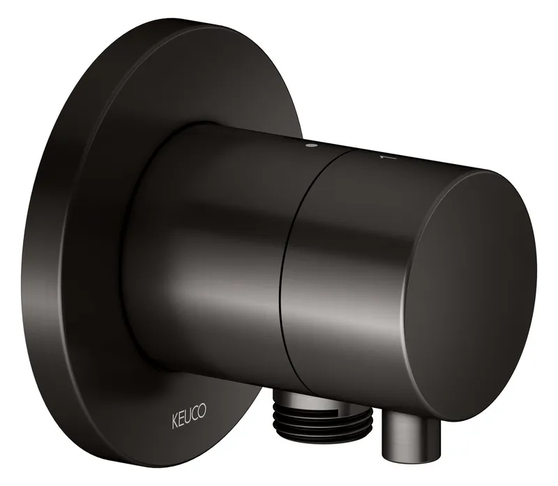 Keuco 2-Wege Umstellv. IXMO Comfort 59556, Schlauchanschluss, rund,T-schwarz geb.