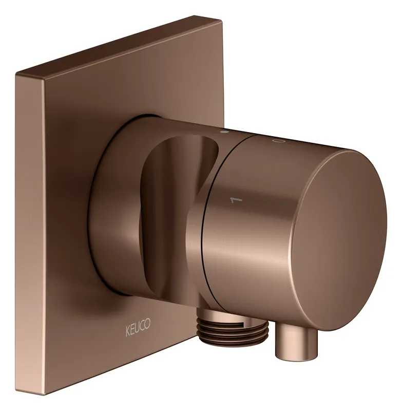 Keuco 3-Wege Ab-u.Umstellv.IXMO Comf.59549, Schlauchansch./Brauseh.eck.Rotgold geb.
