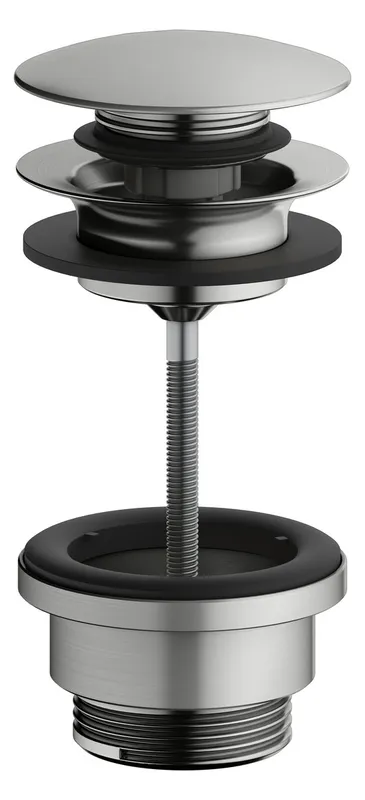 Keuco Ablaufgarnitur Armaturenzubehör 59902 Push-Open, Edelstahl-finish