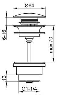 Keuco Ablaufgarnitur Armaturenzubehör 59902 Push-Open, Edelstahl-finish – Bild 2