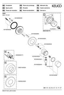 Keuco Absperrventil IXMO Comfort 59541,rund Schlauchanschl./Brauseh.Titanschwarz geb – Bild 2