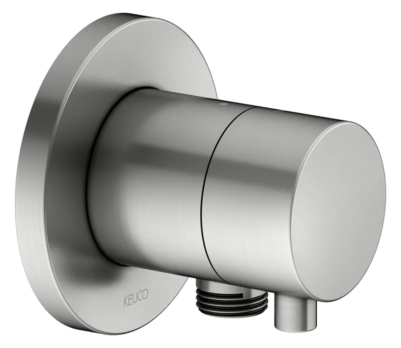Keuco Absperrventil IXMO Comfort 59541,rund Schlauchanschluss, Edelstahl-finish