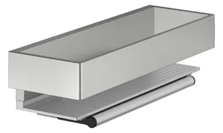 KE Duschkorb Edition 11 11159, m.Glasabz., Edelstahl-finish / Alu