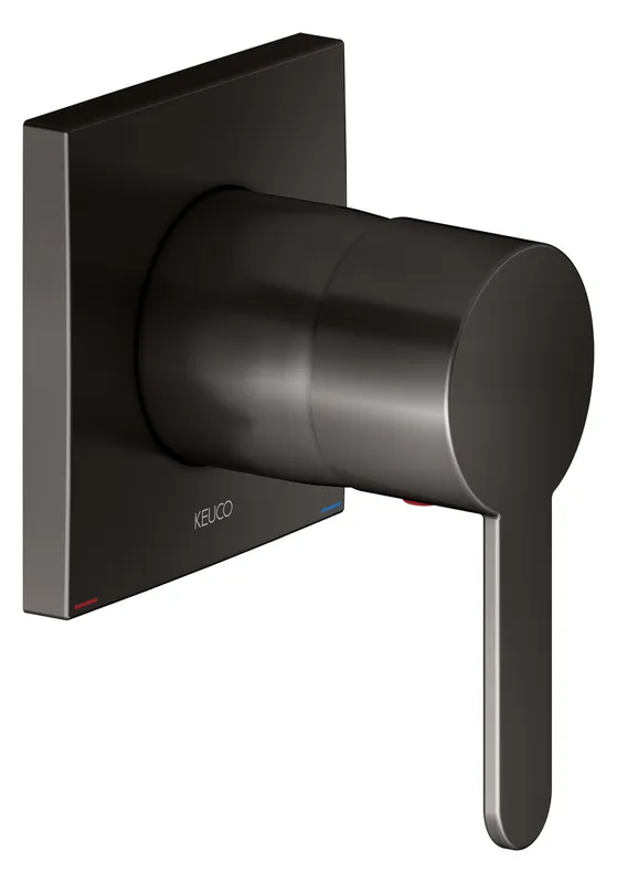 Keuco EHM UP IXMO Flat 59551, eckig, Titanschwarz gebürstet