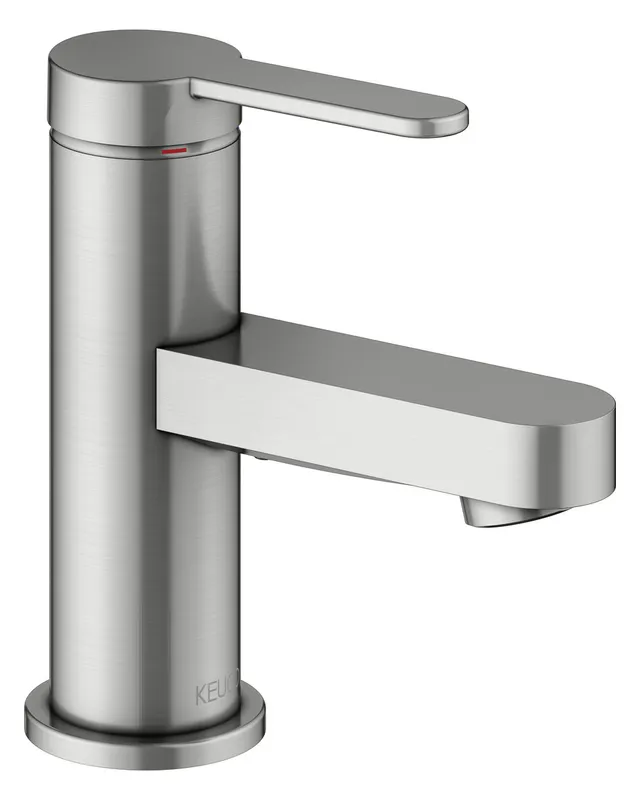 Keuco EHM-Waschtisch-Mischer 60 IXMO 59504 o.Zug.-Ablgrt. Flat, Ros r/e Edelst.-fin