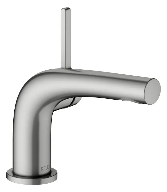 Keuco EHM-Waschtisch-Mischer 80 Edition 400 51504, o. Ablaufgrt., Edelstahl-finish