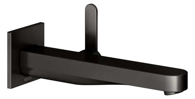 Keuco EHM-Waschtisch-Mischer IXMO 59516, eckig Wandmontage, 225 mm, Titanschw. geb.