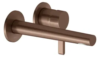 Keuco EHM-Waschtisch-Mischer UP Edition 400 51516, Wandm., Ausl. 197 mm, Rotgold geb.
