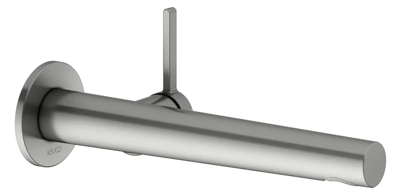 Keuco EHM-Waschtisch-Mischer UP Edition 400 51516, Wandm., Ausl. 243 mm, Edelstahl-finish