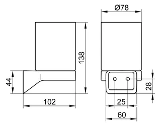 Keuco Glashalter Aveno 14650, mit Echtkristall-Glas, verchromt – Bild 2
