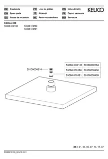 Keuco Kopfbrause Edition 300 53086, eckig, 250 x 250 mm, Titanschwarz geb. – Bild 3