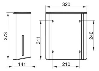 Keuco Papiertuchspender Plan 14985, Edelstahl-finish / schwarz – Bild 2