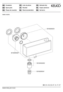 Keuco Schlauchanschluss Armaturenzub. 59993 mit Wandhalter, Edelstahl-finish – Bild 3