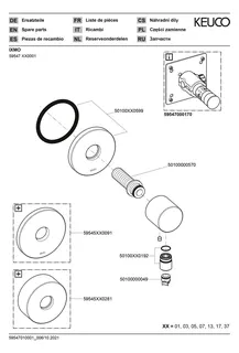 Keuco Schlauchanschluss IXMO 59547, rund, Edelstahl-finish – Bild 3
