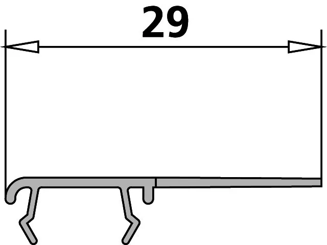 KR Kermi 4628M29R 1x Dichtleiste 4719 24 R Länge: 2000 mm