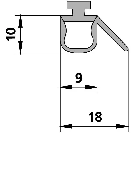 Kermi 47104 1x Dichtleiste Länge: 664mm