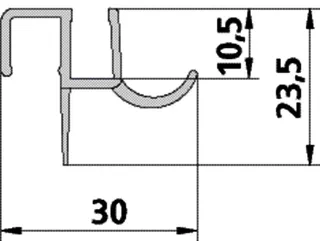 Kermi 5525 1x Dichtleiste 5500 08C Länge 985 mm