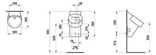Laufen Absaugeurinal VAL 365x305x560 Strg Bluetooth Netzbetrie spülrandlos schw ma – Bild 2