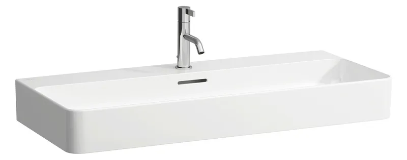 Laufen Aufsatz-Waschtisch VAL 420x950x155 1 Hahnloch mit Überlauf weiß matt