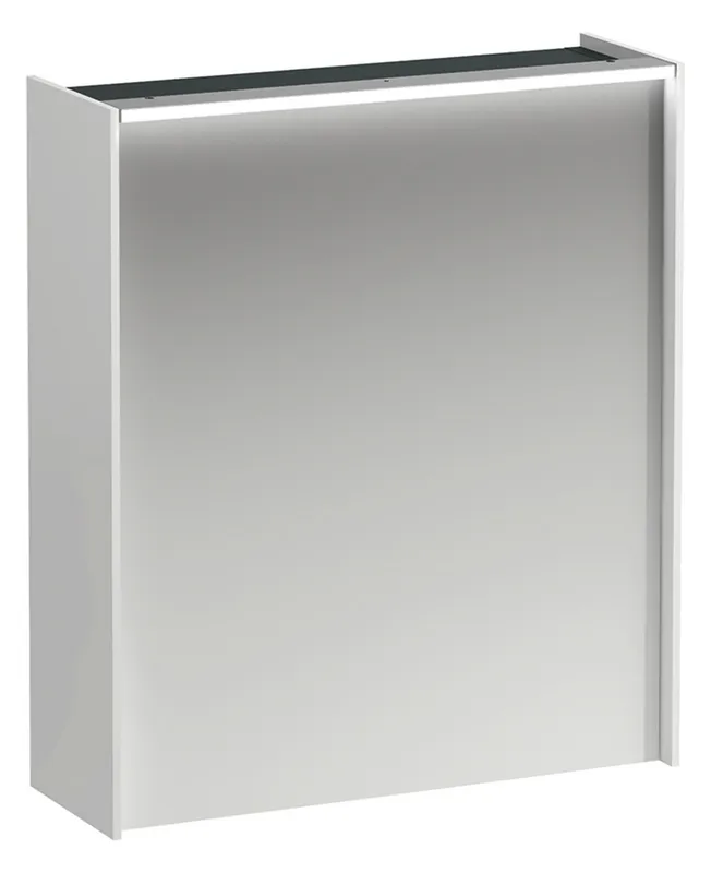 Laufen SPS LANI 208x618x714 LED-Bel.horiz. Steckd. 1Tür Scharn.re weiß matt