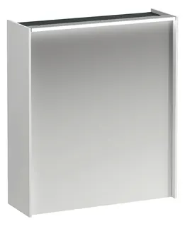 Laufen SPS LANI 208x618x714 LED-Bel.horiz. Steckd. 1Tür Scharn.re weiß matt