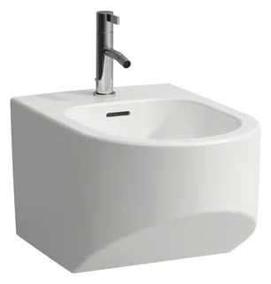 LF Wandbidet SONAR 540x370 1 Hl. o. seitl. Loch f. Wasserans weiß