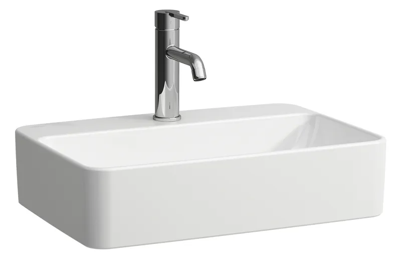Laufen Waschtisch-Schale SAVOY 380x550x155 re-eckig mit Hahnlochbank m.Hl mit Überlauf weiß