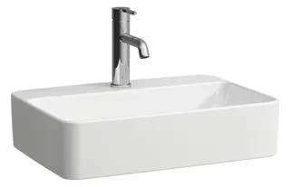 Laufen Waschtisch-Schale SAVOY 380x550x155 re-eckig mit Hahnlochbank m.Hl mit Überlauf weiß