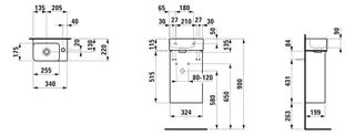 Laufen WTU BASE 199x324x515 1 Tür Scharn. rechts m.Griff f.WT H815280 weiß matt – Bild 2